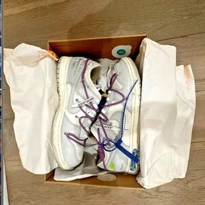 Kids White and Purple Sneakers